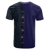 Sempill Tartan T-shirt - Lion Rampant And Celtic Thistle Style